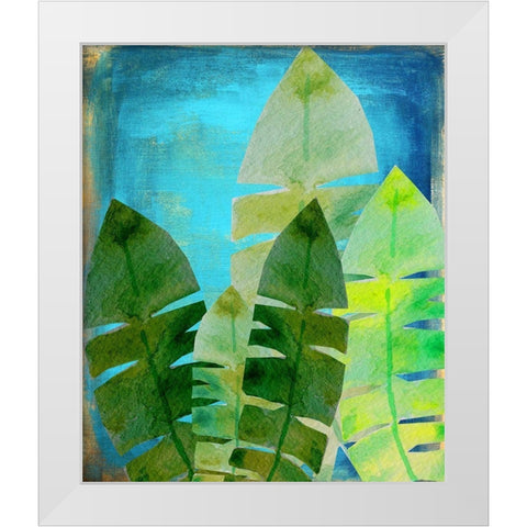 Tropical Palm 2 White Modern Wood Framed Art Print by Boho Hue Studio
