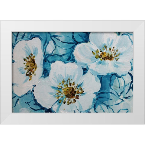 Blossom Bunch 12c White Modern Wood Framed Art Print by Boho Hue Studio
