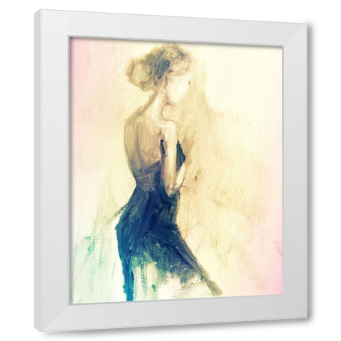 Feminine Solitude White Modern Wood Framed Art Print by Boho Hue Studio