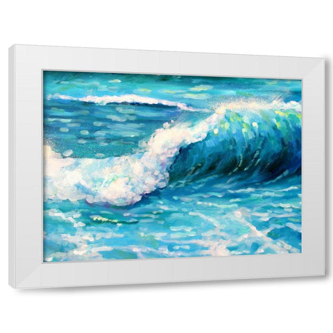 Sea Scroll White Modern Wood Framed Art Print by Boho Hue Studio
