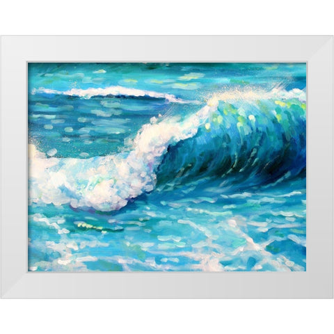 Sea Scroll White Modern Wood Framed Art Print by Boho Hue Studio