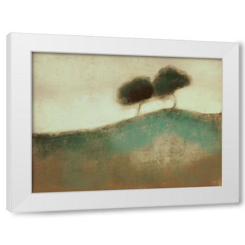 Distant Duo 2 White Modern Wood Framed Art Print by Boho Hue Studio