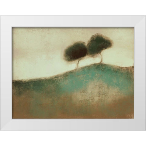 Distant Duo 2 White Modern Wood Framed Art Print by Boho Hue Studio