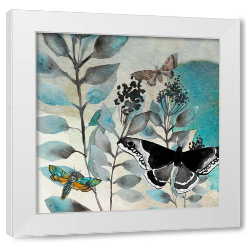 Butteryfly Perspective 2 White Modern Wood Framed Art Print by Boho Hue Studio