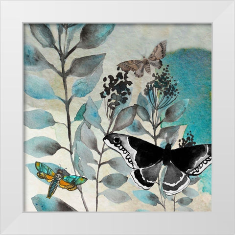 Butteryfly Perspective 2 White Modern Wood Framed Art Print by Boho Hue Studio