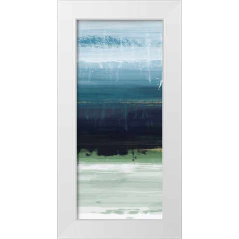 Trio Blues A White Modern Wood Framed Art Print by Alvarez, Cynthia