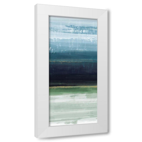 Trio Blues B White Modern Wood Framed Art Print by Alvarez, Cynthia