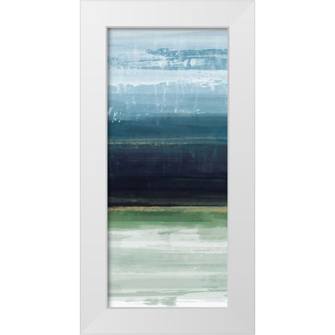 Trio Blues B White Modern Wood Framed Art Print by Alvarez, Cynthia