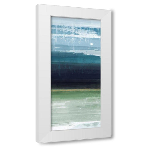 Trio Blues C White Modern Wood Framed Art Print by Alvarez, Cynthia