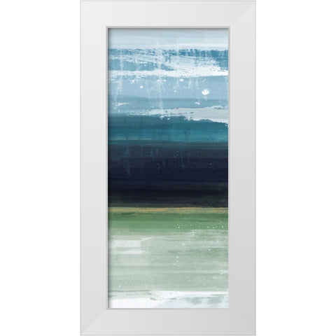 Trio Blues C White Modern Wood Framed Art Print by Alvarez, Cynthia