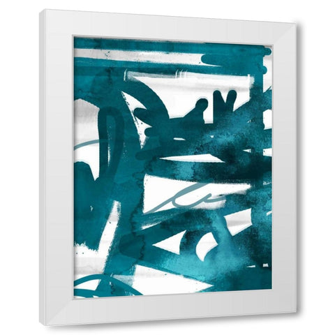 Blue Cynthia 1 White Modern Wood Framed Art Print by Alvarez, Cynthia
