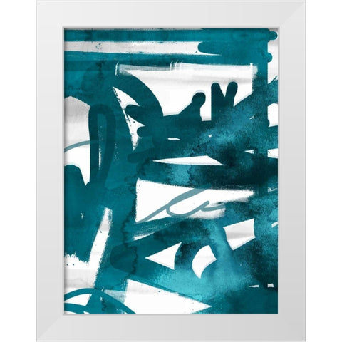 Blue Cynthia 1 White Modern Wood Framed Art Print by Alvarez, Cynthia