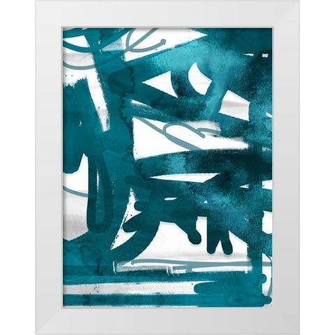 Blue Cynthia 2 White Modern Wood Framed Art Print by Alvarez, Cynthia
