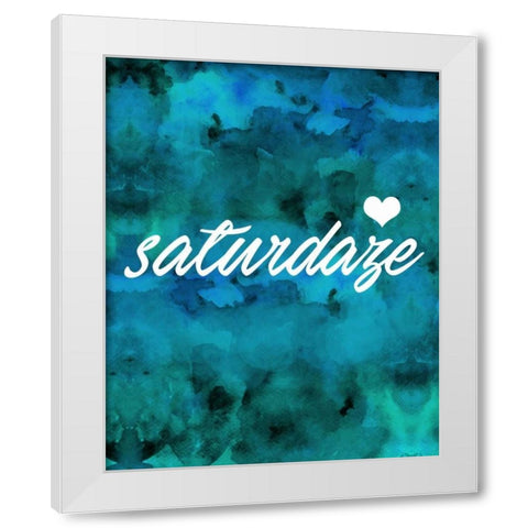 Saturdaze White Modern Wood Framed Art Print by Alvarez, Cynthia