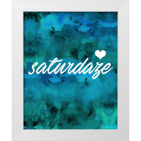 Saturdaze White Modern Wood Framed Art Print by Alvarez, Cynthia