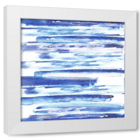 Blue Haze 1 White Modern Wood Framed Art Print by Alvarez, Cynthia
