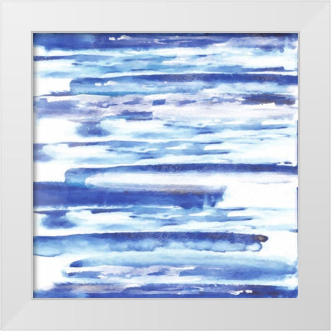 Blue Haze 1 White Modern Wood Framed Art Print by Alvarez, Cynthia