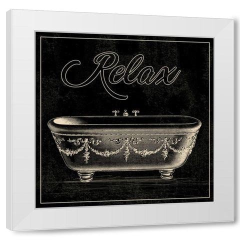 Bath A White Modern Wood Framed Art Print by Alvarez, Cynthia