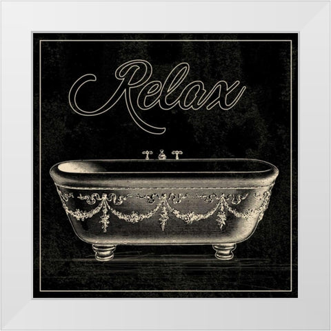 Bath A White Modern Wood Framed Art Print by Alvarez, Cynthia