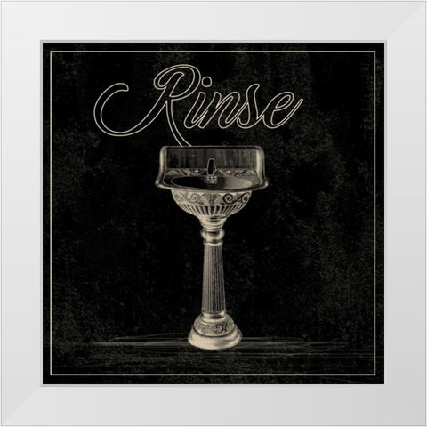 Bath B White Modern Wood Framed Art Print by Alvarez, Cynthia