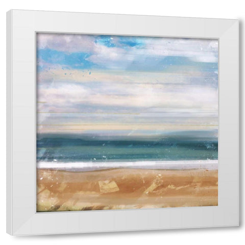 Blue Sea 1 White Modern Wood Framed Art Print by Alvarez, Cynthia
