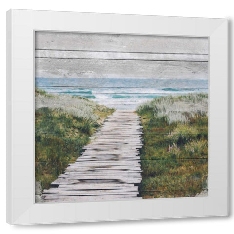 Beach White Modern Wood Framed Art Print by Alvarez, Cynthia