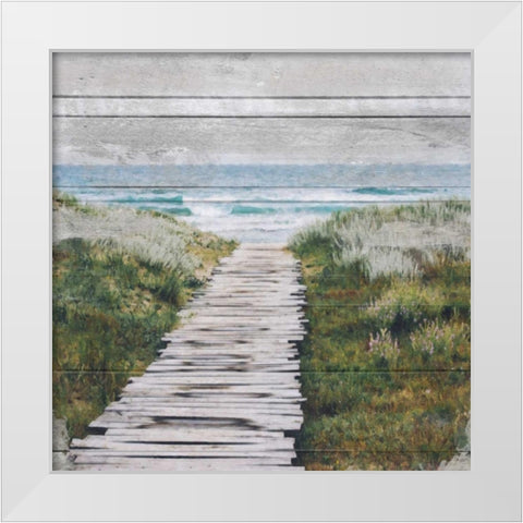 Beach White Modern Wood Framed Art Print by Alvarez, Cynthia