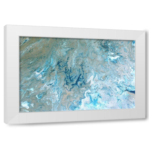 Sea Floor White Modern Wood Framed Art Print by Brown, Denise