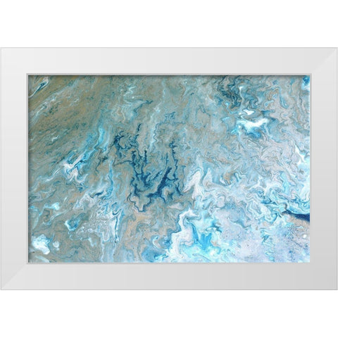 Sea Floor White Modern Wood Framed Art Print by Brown, Denise