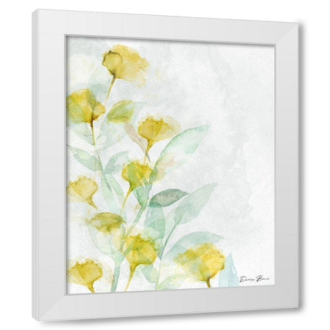 Modern Poppies 1 White Modern Wood Framed Art Print by Brown, Denise