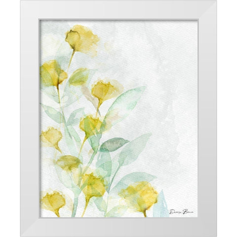 Modern Poppies 1 White Modern Wood Framed Art Print by Brown, Denise
