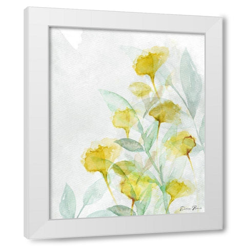 Modern Poppies 2 White Modern Wood Framed Art Print by Brown, Denise