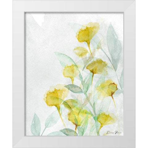 Modern Poppies 2 White Modern Wood Framed Art Print by Brown, Denise