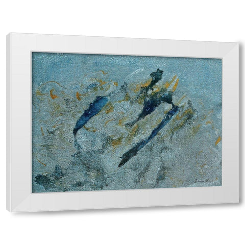 Judgement Of Confusion White Modern Wood Framed Art Print by Brown, Denise