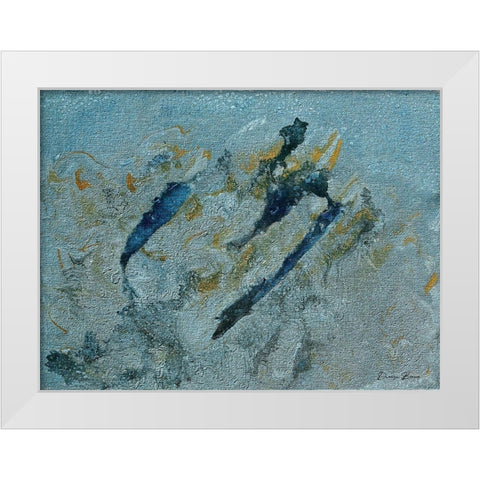 Judgement Of Confusion White Modern Wood Framed Art Print by Brown, Denise