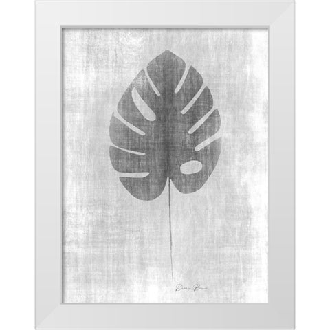 Tone on Tone Palm 4 White Modern Wood Framed Art Print by Brown, Denise