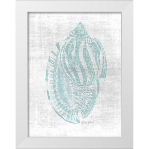 Beautiful Shells 1 White Modern Wood Framed Art Print by Brown, Denise