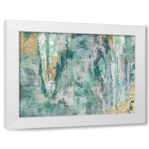 Turquoise Waters White Modern Wood Framed Art Print by Brown, Denise