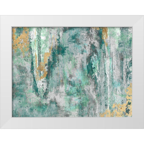 Turquoise Waters White Modern Wood Framed Art Print by Brown, Denise