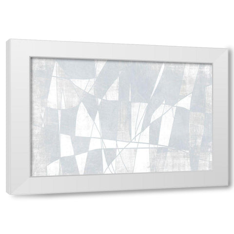 Mayhem White Modern Wood Framed Art Print by Brown, Denise