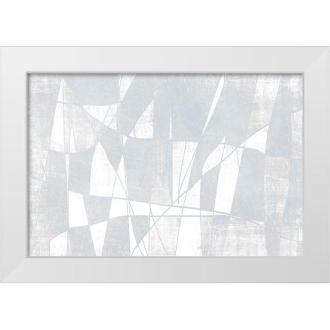 Mayhem White Modern Wood Framed Art Print by Brown, Denise