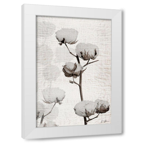 Cotton Stem 1 White Modern Wood Framed Art Print by Brown, Denise