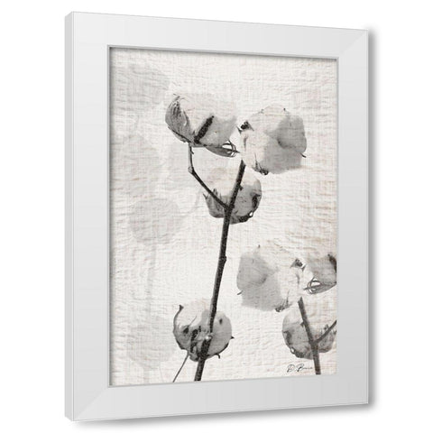 Cotton Stem 2 White Modern Wood Framed Art Print by Brown, Denise