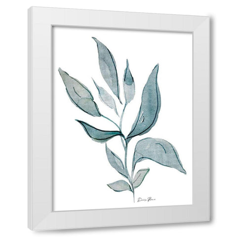 Watercolor Botanical 1 White Modern Wood Framed Art Print by Brown, Denise