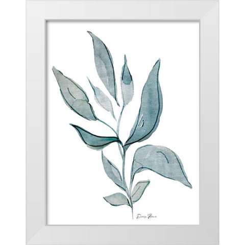 Watercolor Botanical 1 White Modern Wood Framed Art Print by Brown, Denise