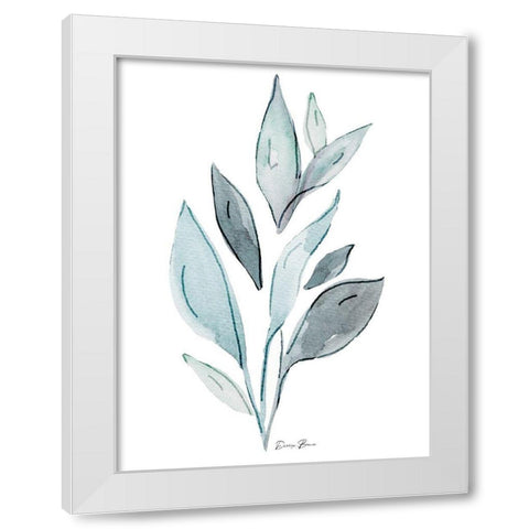 Watercolor Botanical 2 White Modern Wood Framed Art Print by Brown, Denise