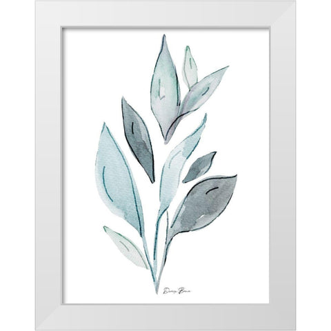 Watercolor Botanical 2 White Modern Wood Framed Art Print by Brown, Denise