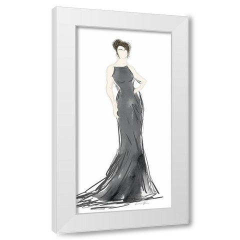 Fashion Week 1 White Modern Wood Framed Art Print by Brown, Denise