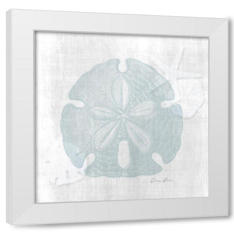 Sand Dollar 1 White Modern Wood Framed Art Print by Brown, Denise