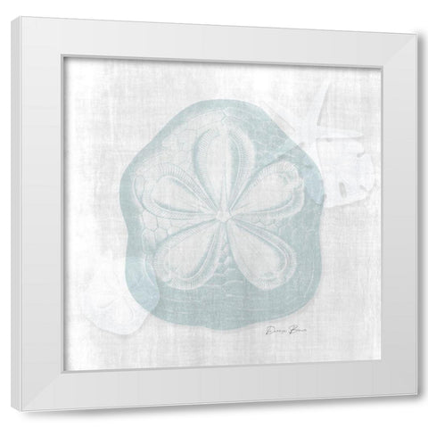 Sand Dollar 2 White Modern Wood Framed Art Print by Brown, Denise